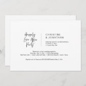 Invitation Elopement décontracté minimal, noir, Mariage (Devant / Derrière)