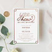Invitation Elopement du Mariage campagnard Western Cowboy