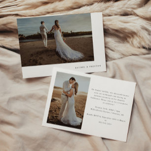 Invitation Elopement et réception de mariage multi-photo mode