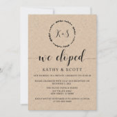 Invitation Elopement Faire-part, Nous Avons Elopé (Devant)