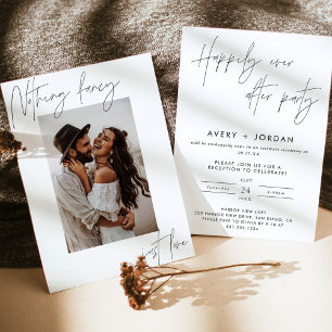 Invitation Elopement Faire-part, Réception De Mariage Moderne