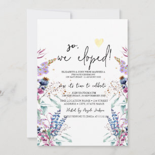 Invitation Elopement fleur sauvage Meadow