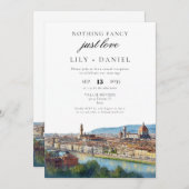 Invitation Elopement Florence Italy Wedding Reception (Devant / Derrière)