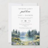 Invitation Elopement Forest Lakeside Wedding Reception Photo (Devant)