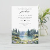 Invitation Elopement Forest Lakeside Wedding Reception Photo (Debout devant)