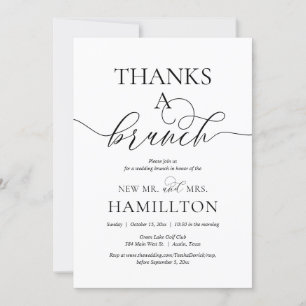 Invitation Elopement mariage après, Merci un Brunch
