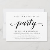 Invitation Elopement mariage, Élégant script noir (Devant)