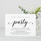 Invitation Elopement mariage, Élégant script noir (Debout devant)