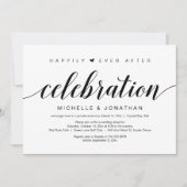 Invitation Elopement mariage, Élégant script noir (Devant)