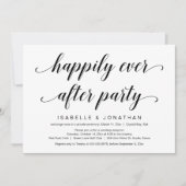 Invitation Elopement mariage, Élégant Script noir élégant (Devant)