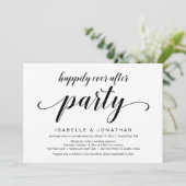 Invitation Elopement mariage, Élégant Script noir élégant (Debout devant)