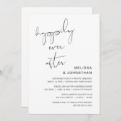 Invitation Elopement mariage, Heureusement Jamais Après La Fê (Devant / Derrière)