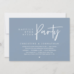Invitation Elopement mariage, Heureusement Jamais Après La Fê