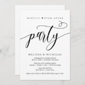 Invitation Elopement mariage, Heureusement Jamais Après La Fê (Devant / Derrière)