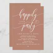 Invitation Elopement mariage, Heureusement Jamais Après La Fê (Devant / Derrière)