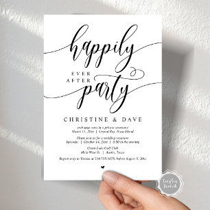 Invitation Elopement mariage, Heureusement Jamais Après La Fê