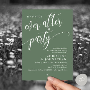Invitation Elopement mariage, Heureusement Jamais Après La Fê