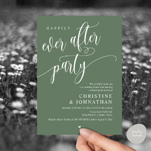 Invitation Elopement mariage, Heureusement Jamais Après La Fê