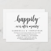 Invitation Elopement mariage, Heureusement Jamais Après La Fê (Devant / Derrière)