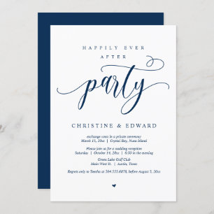 Invitation Elopement mariage, Heureusement Jamais Après La Fê