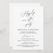 Invitation Elopement mariage, Heureusement Jamais Après La Fê (Devant / Derrière)