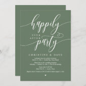 Invitation Elopement mariage, Heureusement Jamais Après La Fê (Devant / Derrière)