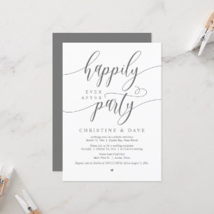 Invitation Elopement mariage, Heureusement Jamais Après La Fê