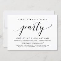 Elopement mariage, Heureusement Jamais Après La Fê