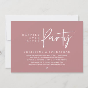 Invitation Elopement mariage, Heureusement Jamais Après La Fê