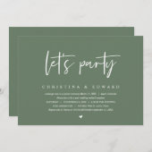 Invitation Elopement mariage, minimaliste moderne, laissez fa (Devant / Derrière)