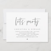 Invitation Elopement mariage, minimaliste moderne, laissez fa (Devant)