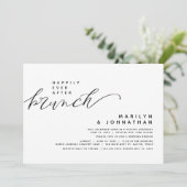 Invitation Elopement Mariage Moderne Heureux Jamais Après Bru (Debout devant)