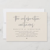 Invitation Elopement Mariage moderne la célébration continue (Devant)