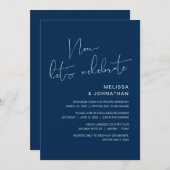 Invitation Elopement Mariage moderne, maintenant célébrons In (Devant / Derrière)