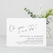Invitation Elopement Mariage Moderne, Oh Oui, Nous L'Avons Fa (Debout devant)
