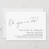 Invitation Elopement Mariage moderne, Oh oui, nous l'avons fa (Devant)