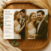 Invitation Elopement Minimalist Modern Elegant Photo