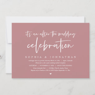Invitation Elopement moderne, Après la célébration mariage
