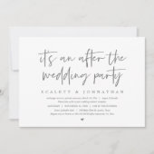Invitation Elopement moderne, après la fête de mariage (Devant)