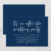 Invitation Elopement moderne, après la fête de mariage (Devant / Derrière)