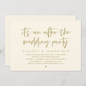 Invitation Elopement moderne, après la fête de mariage (Devant / Derrière)