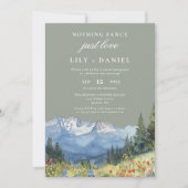 Invitation Elopement Mountain Sage Wedding Reception Photo (Devant)