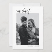 Invitation Elopement Réception Photo Nous Avons Elopé Faire-p (Devant)