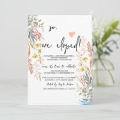 Invitation Elopement séché par le Fleur sauvage de printemps  (Debout devant)