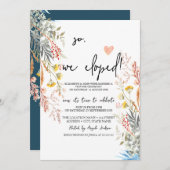 Invitation Elopement séché par le Fleur sauvage de printemps  (Devant / Derrière)