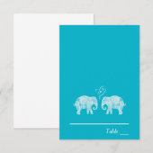 Invitation Élphant Couple Cœur Couleur Personnalisée Mariage (Devant / Derrière)