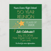 Invitation Em ! Carte postale Réunion de 50e class (Devant)