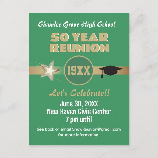 Invitation Em ! Toute année Classe Reunion Carte p (Devant)