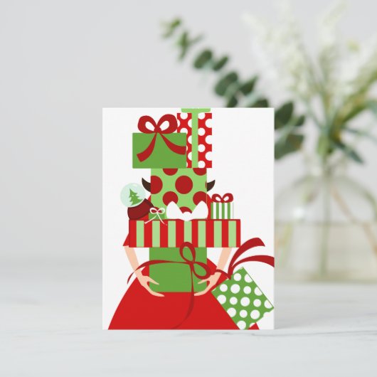 Invitation Emballage de cadeaux impossible (Debout devant)