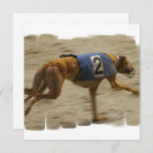 Invitation Emballage de l'invitation de chien de lévrier (Devant / Derrière)